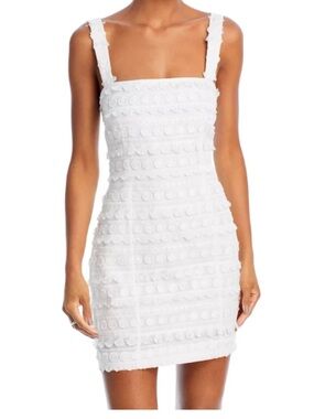 Evarae NWT Kiki White Cotton Embroidered Textured Mini Summer Vacation Dress